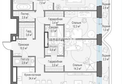 4-комн. квартира