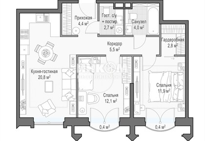 2-комн. квартира